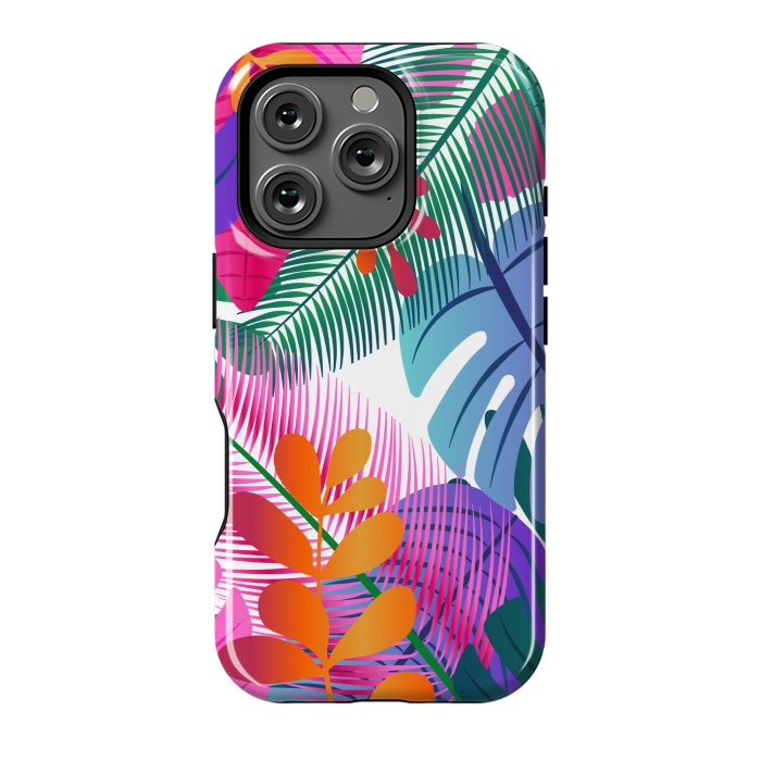 iPhone 16 Pro StrongFit tropical leaves pattern by MALLIKA