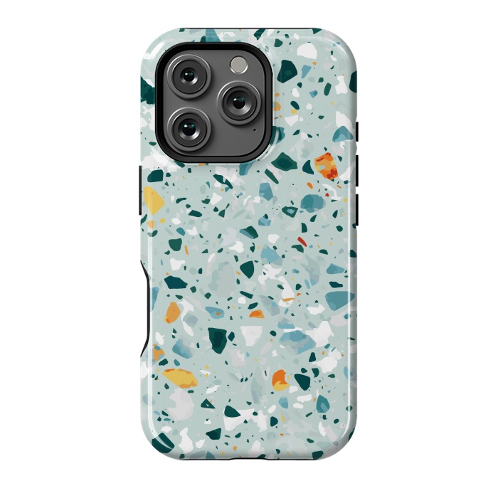 iPhone 16 Pro StrongFit Mint Terrazzo by Uma Prabhakar Gokhale