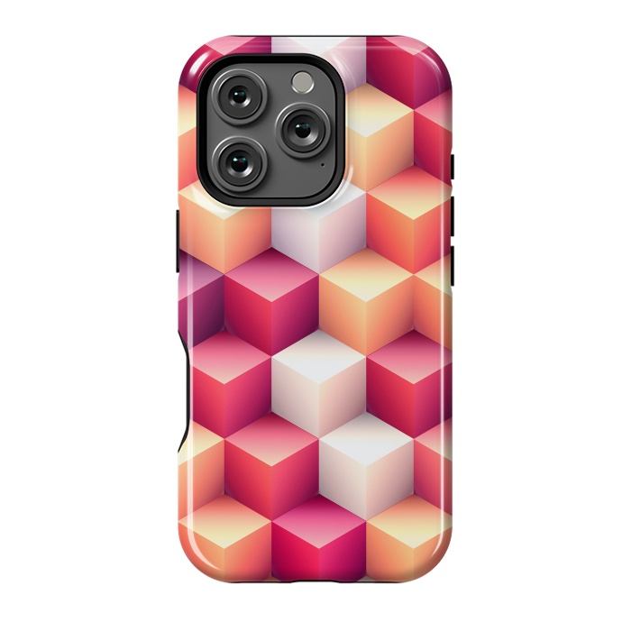 iPhone 16 Pro StrongFit Colorful 3D Cubes by Art Design Works