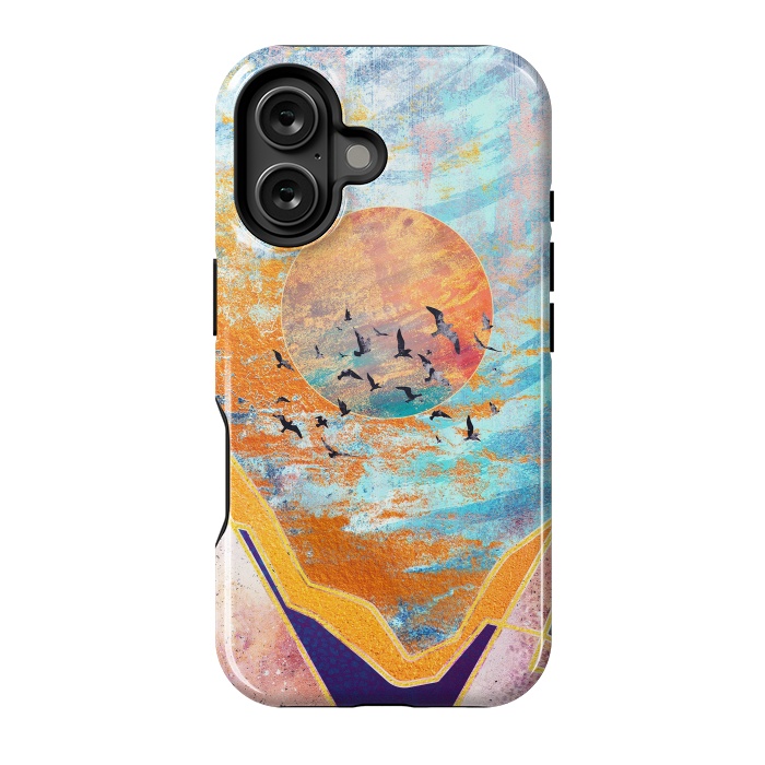 iPhone 16 StrongFit ABSTRACT SUNSET - ILLUSTRATION VI by Art Design Works