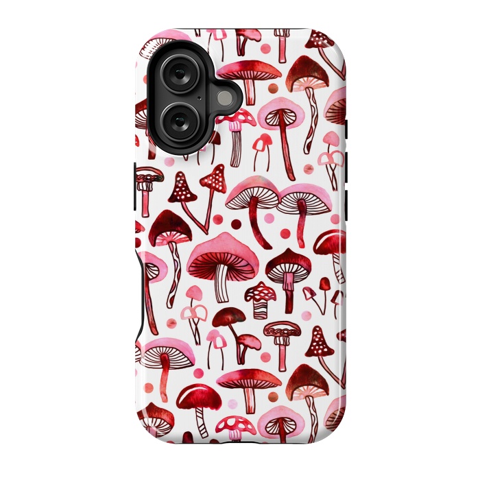 iPhone 16 StrongFit Pink Mushrooms  by Tigatiga