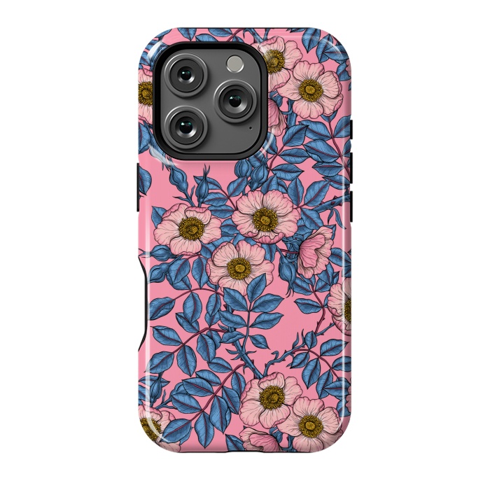 iPhone 16 Pro StrongFit Dog rose pattern by Katerina Kirilova