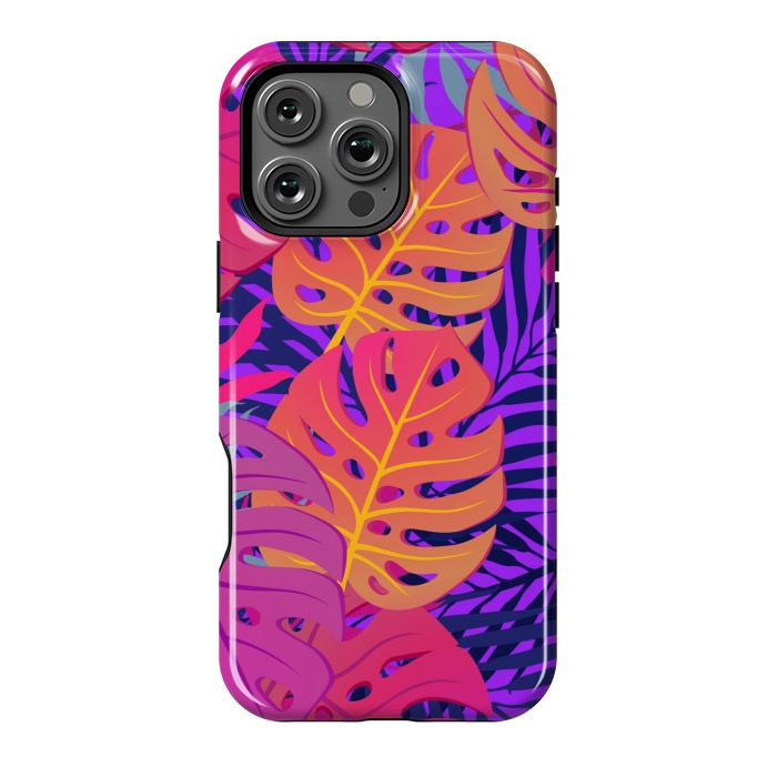 iPhone 16 Pro Max StrongFit Palm Trees In Summer And Neon by ArtsCase