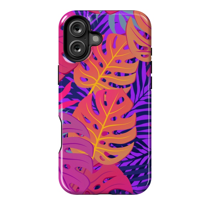 iPhone 16 Plus StrongFit Palm Trees In Summer And Neon by ArtsCase