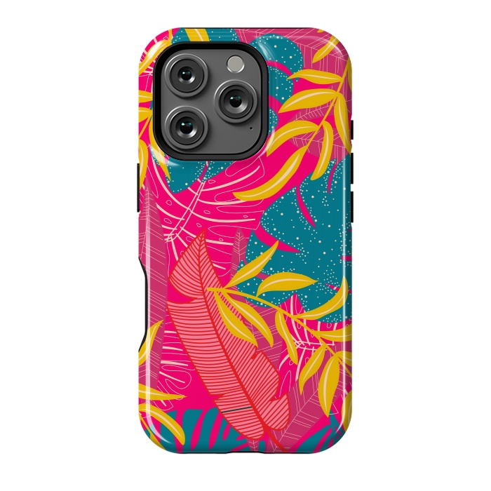 iPhone 16 Pro StrongFit Palm Patterns In Warm Colors by ArtsCase