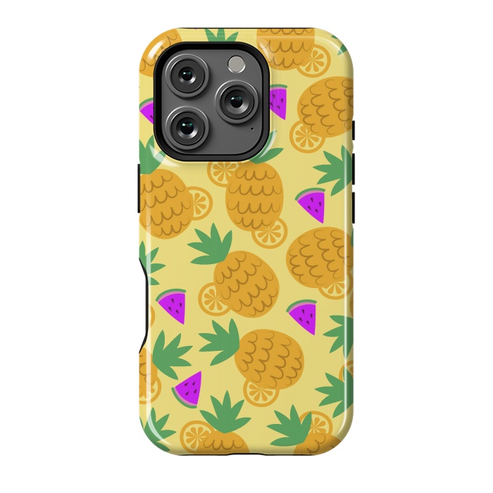 iPhone 16 Pro StrongFit Rain Of Watermelons And Pineapples by ArtsCase