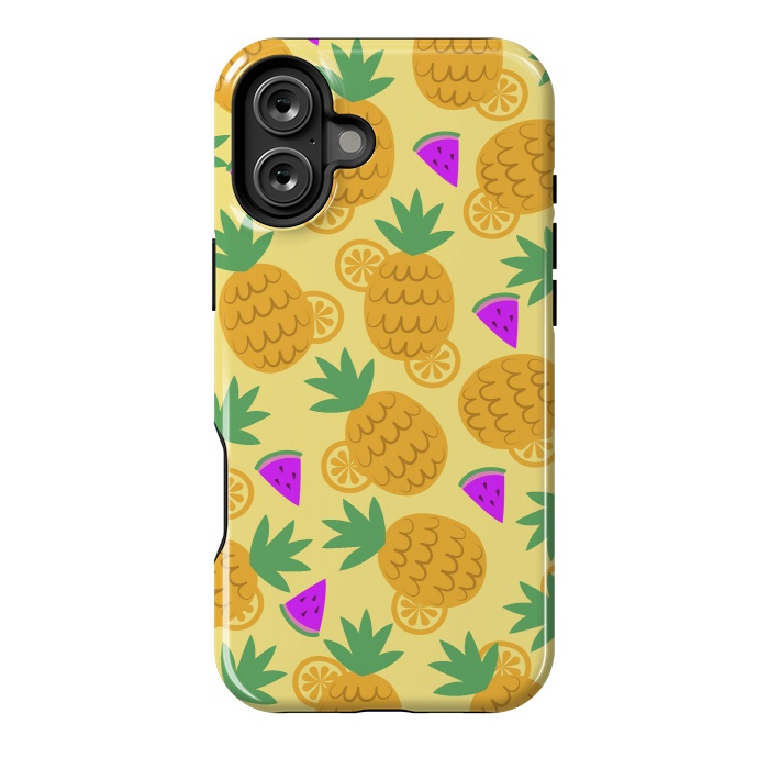 iPhone 16 Plus StrongFit Rain Of Watermelons And Pineapples by ArtsCase