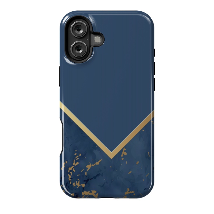 iPhone 16 Plus StrongFit Blue Monochromatic On Marble by ArtsCase