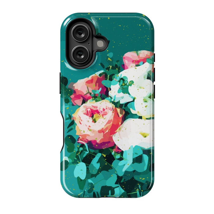 iPhone 16 StrongFit Floral & Confetti by Uma Prabhakar Gokhale