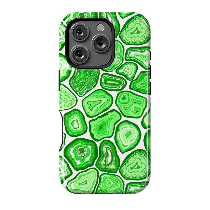 iPhone 16 Pro StrongFit Green agate pattern by Katerina Kirilova