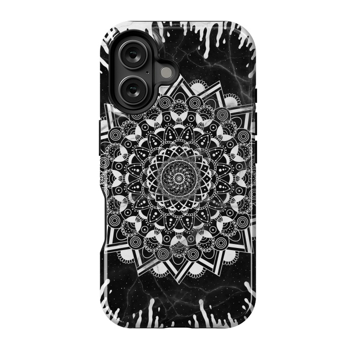 iPhone 16 StrongFit Balck and white mandala by Jms