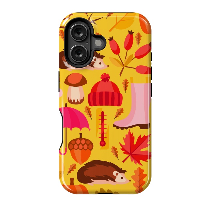 iPhone 16 StrongFit Autumn Animals And Fruits by ArtsCase