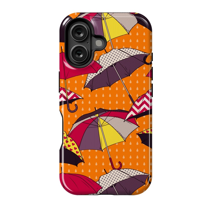 iPhone 16 StrongFit Beautiful Umbrellas For Autumn by ArtsCase