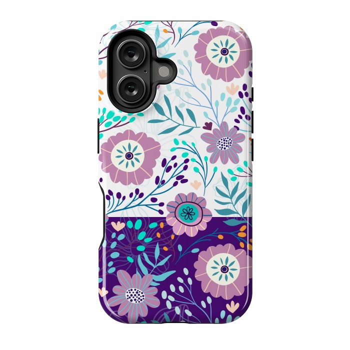 iPhone 16 StrongFit Happy Purple Flowers For Summer by ArtsCase