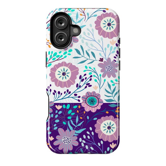 iPhone 16 Plus StrongFit Happy Purple Flowers For Summer by ArtsCase