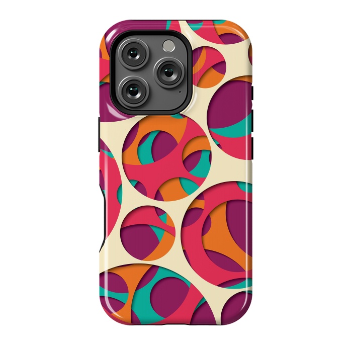 iPhone 16 Pro StrongFit Paper cutout circles 006 by Jelena Obradovic