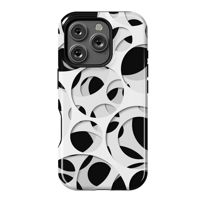 iPhone 16 Pro StrongFit Paper Cutout Circles 009 by Jelena Obradovic