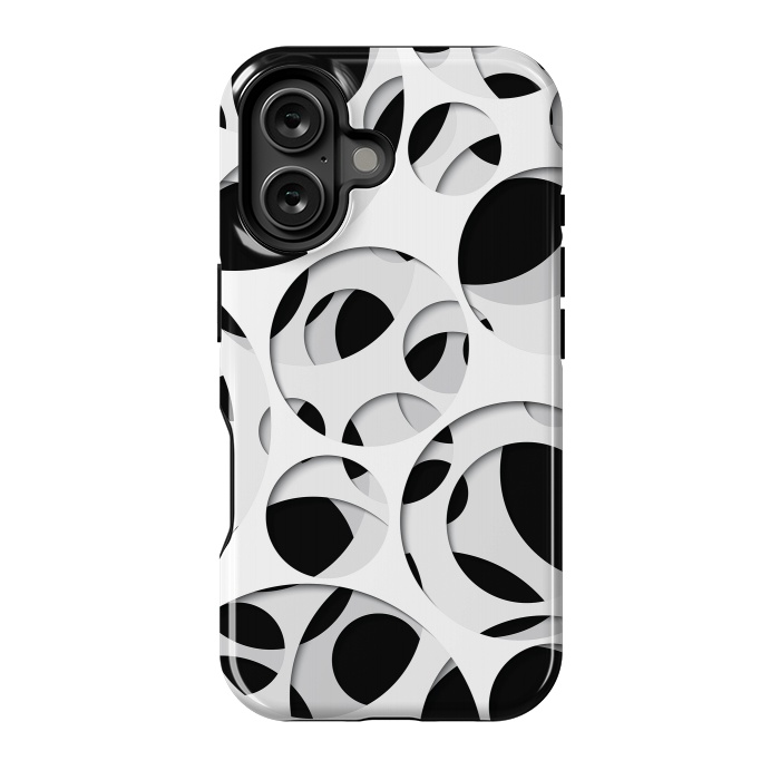 iPhone 16 StrongFit Paper Cutout Circles 009 by Jelena Obradovic