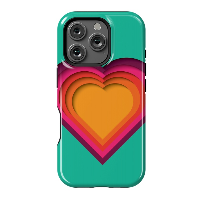 iPhone 16 Pro StrongFit Paper Cutout Heart 010 by Jelena Obradovic