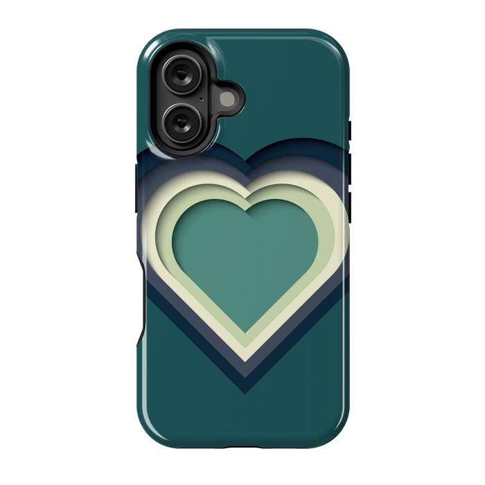 iPhone 16 StrongFit Paper Cutout Heart 011 by Jelena Obradovic