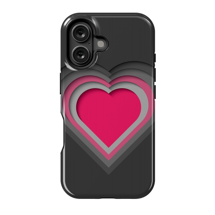 iPhone 16 StrongFit Paper Cutout Heart 012 by Jelena Obradovic