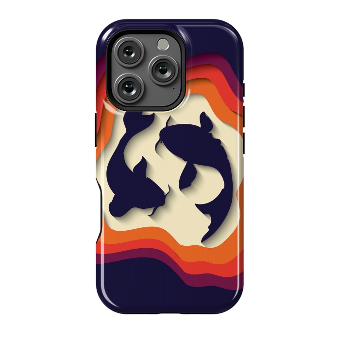 iPhone 16 Pro StrongFit Paper Cutout Koi Fish 014 by Jelena Obradovic