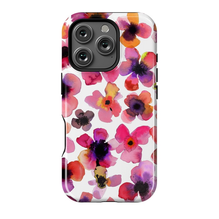 iPhone 16 Pro StrongFit Happy Sweet Vibrant Flowers by Ninola Design