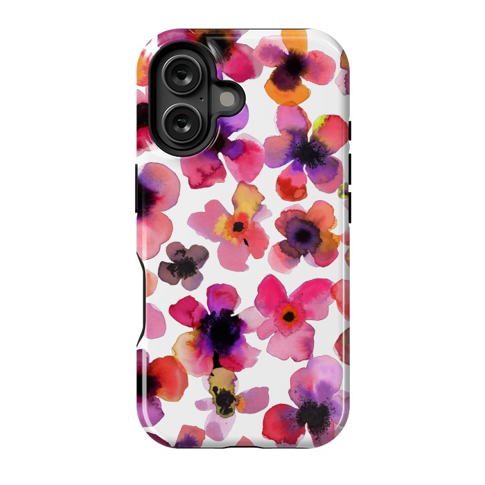 iPhone 16 StrongFit Happy Sweet Vibrant Flowers by Ninola Design