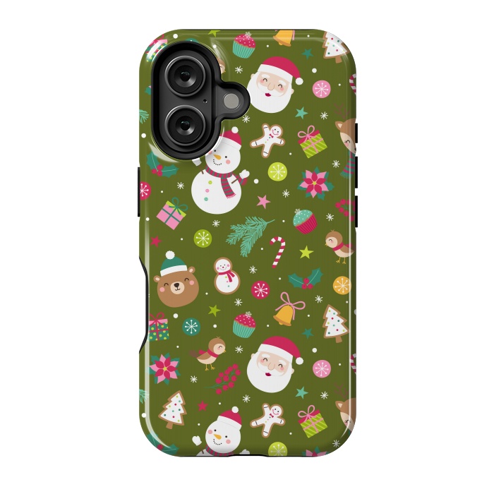 iPhone 16 StrongFit Snowflakes and St. Nicholas by ArtsCase