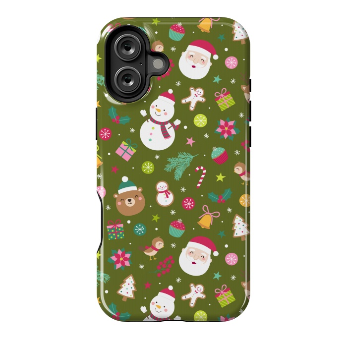 iPhone 16 Plus StrongFit Snowflakes and St. Nicholas by ArtsCase