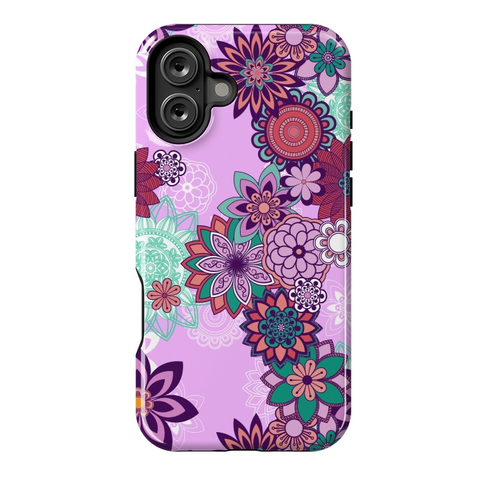 iPhone 16 Plus StrongFit Variety Of Purple Mandalas by ArtsCase