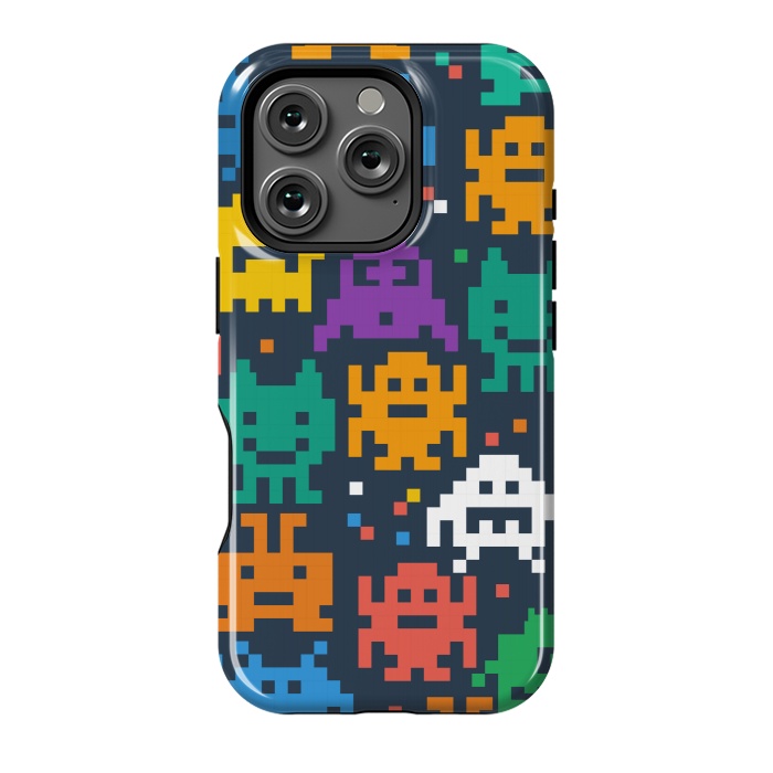 iPhone 16 Pro StrongFit PIXELATED CARTOON PATTERN by MALLIKA