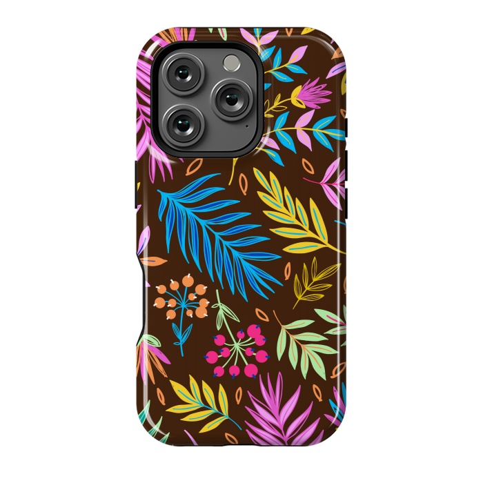 iPhone 16 Pro StrongFit MULTICOLOUR LEAF PATTERN by MALLIKA