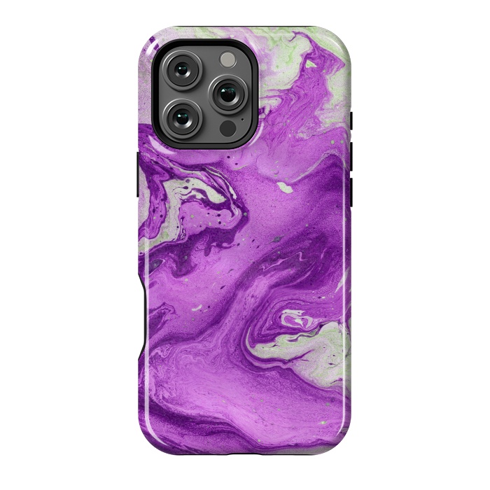 iPhone 16 Pro Max StrongFit Hand painted marble design Violet and beige by ArtsCase