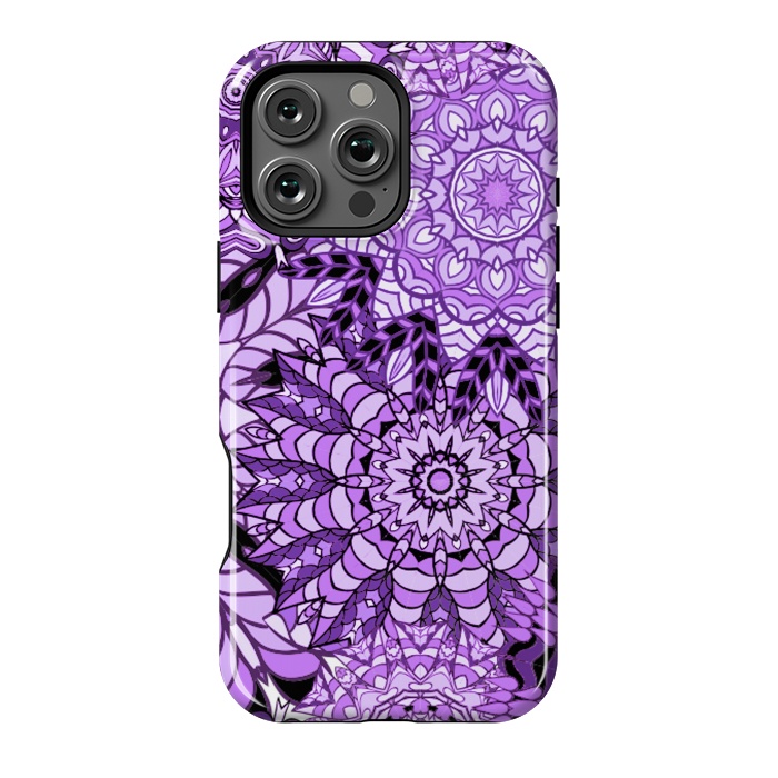 iPhone 16 Pro Max StrongFit Rain Of Purple Mandalas by ArtsCase