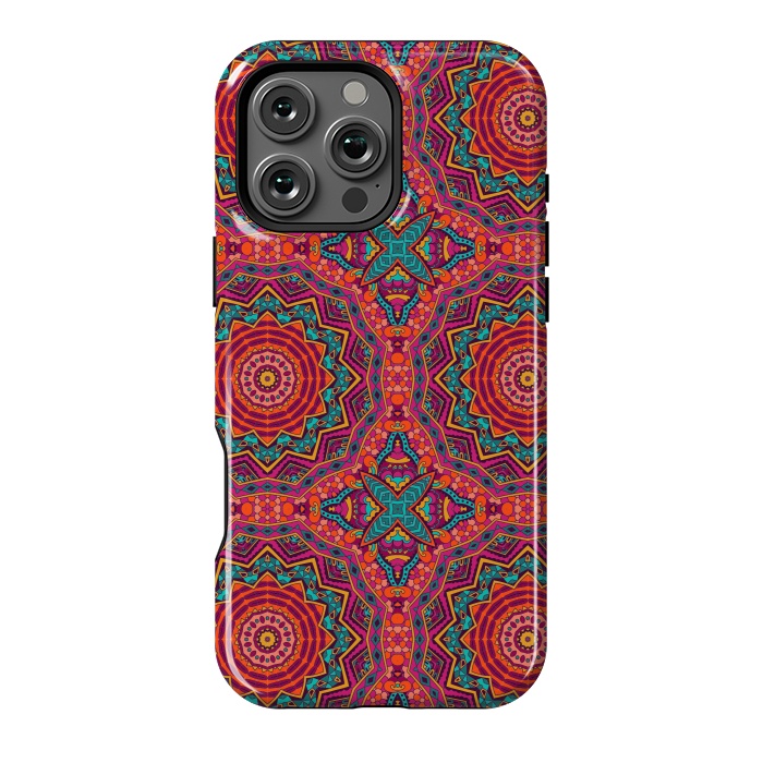 iPhone 16 Pro Max StrongFit Mosaic mandalas with earth colors by ArtsCase