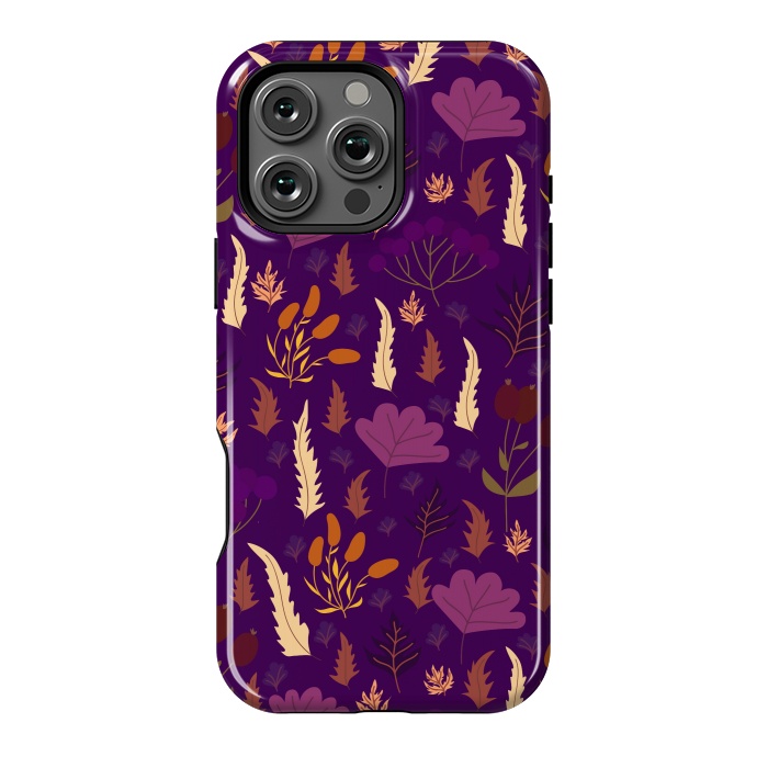 iPhone 16 Pro Max StrongFit purple autumn flowers fall from the sky by ArtsCase