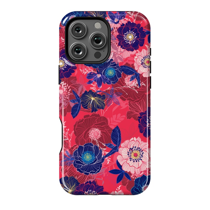 iPhone 16 Pro Max StrongFit Country Flowers in Red Sky by ArtsCase