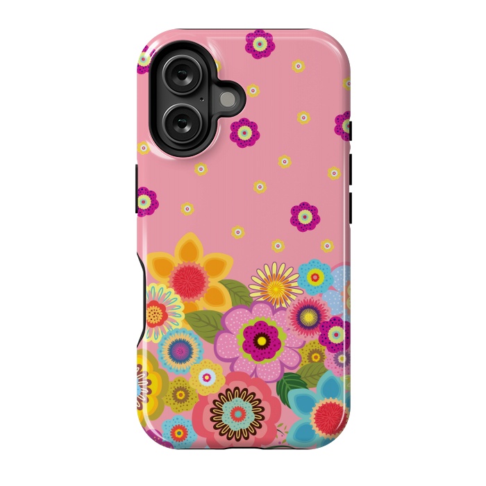 iPhone 16 StrongFit assorted spring flowers by ArtsCase