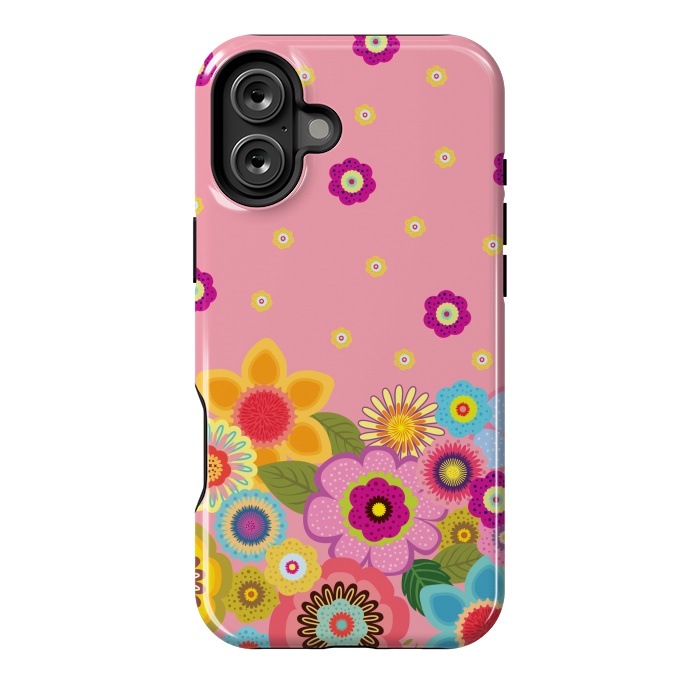 iPhone 16 Plus StrongFit assorted spring flowers by ArtsCase