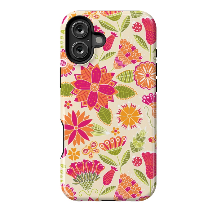 iPhone 16 Plus StrongFit geometric colored flowers by ArtsCase