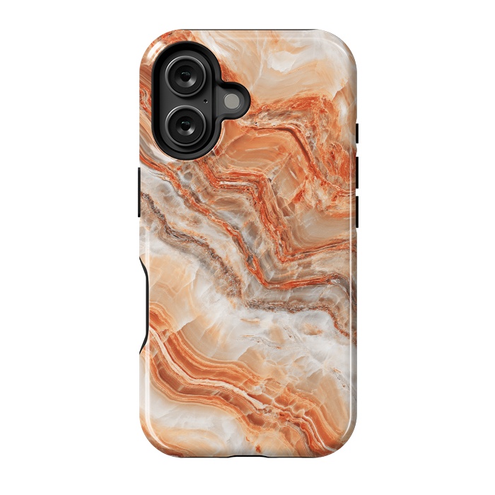 iPhone 16 StrongFit limestone in orange by ArtsCase