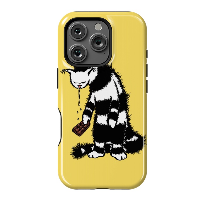 iPhone 16 Pro StrongFit Weird Cat Creature Funny Chocolate Lover  by Boriana Giormova