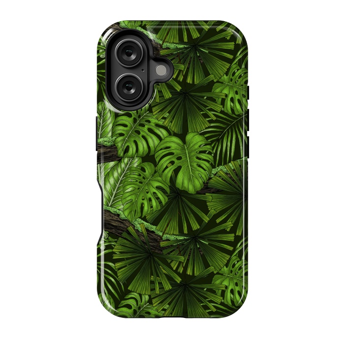 iPhone 16 StrongFit Jungle leaves by Katerina Kirilova