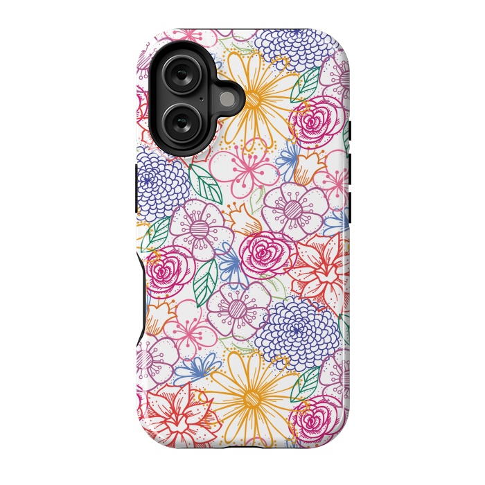 iPhone 16 StrongFit Summer Bright Floral by TracyLucy Designs