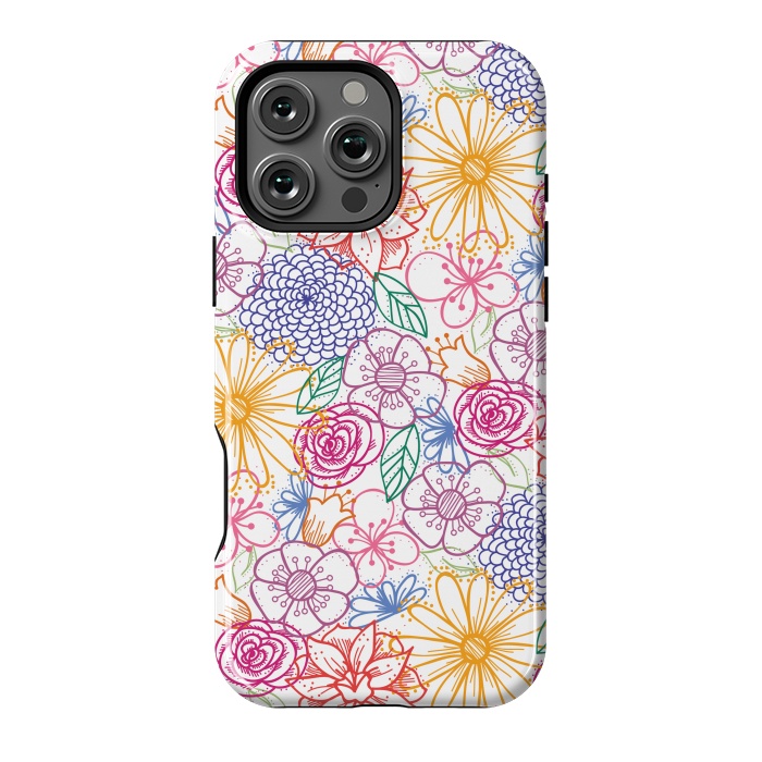 iPhone 16 Pro Max StrongFit Summer Bright Floral by TracyLucy Designs