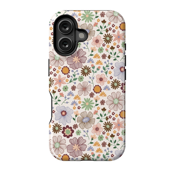 iPhone 16 StrongFit Autumn Wild Bloom by TracyLucy Designs