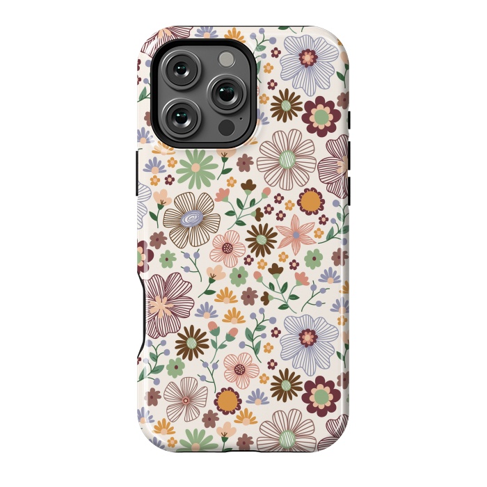 iPhone 16 Pro Max StrongFit Autumn Wild Bloom by TracyLucy Designs