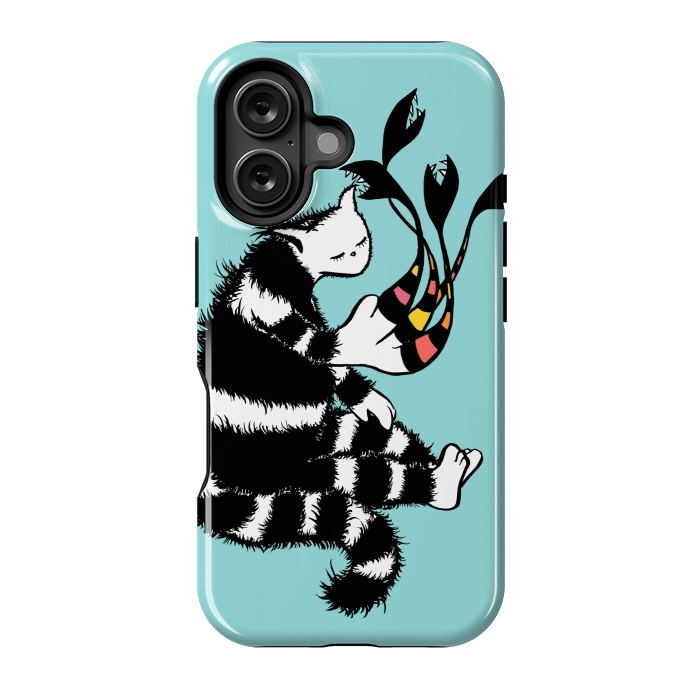 iPhone 16 StrongFit Weird Cat Character With Strange Deformed Paw by Boriana Giormova