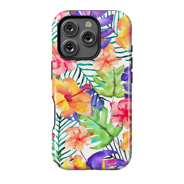 iPhone 16 Pro StrongFit Hibiscus Splash  by Amaya Brydon